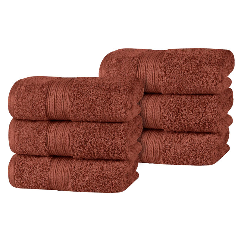 Cotton Plush Soft Highly-Absorbent Heavyweight Luxury Hand Towel, Chocolate