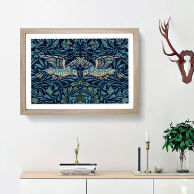 Birds & Flowers Pattern by William Morris - Picture Frame Painting Print on MDF