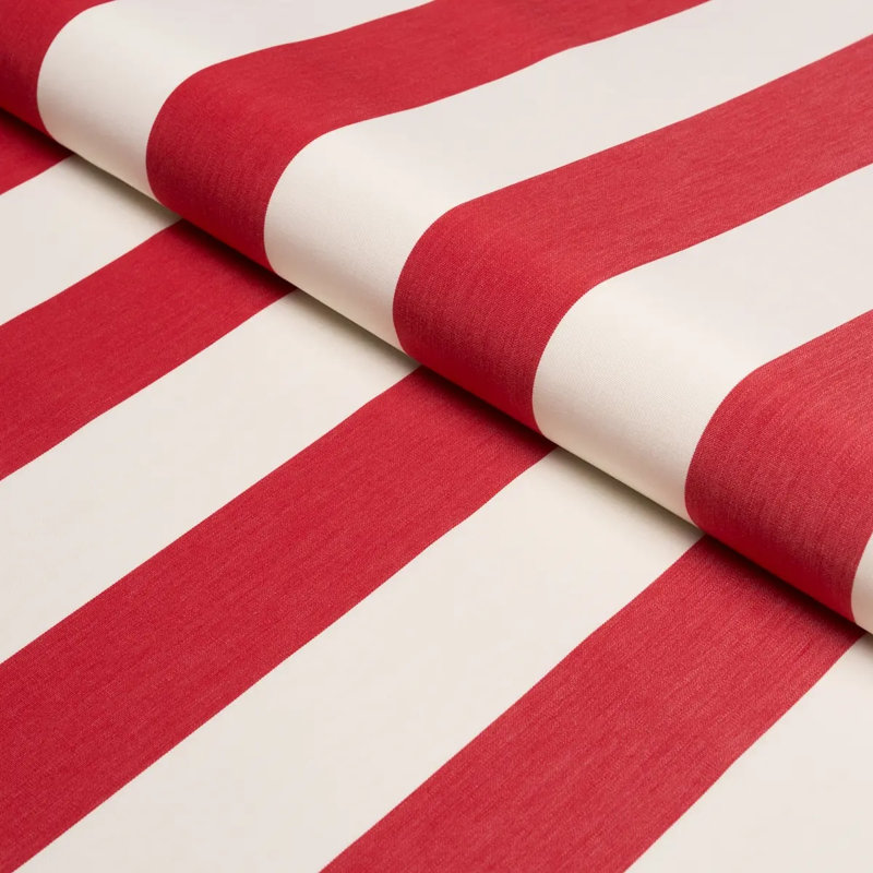 Andy Stripe Fabric, Red