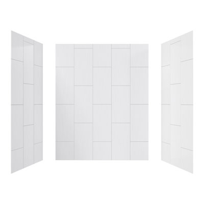36"X75" & 60"X75" Matte White SMC Shower And Bathtub Surround Wall Panel