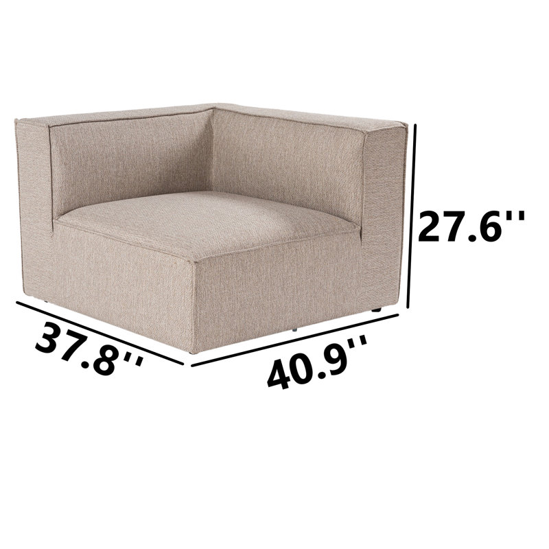 Nakayia Linen 37.8'' Reception Loveseat