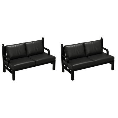 Industrial Style Bar Restaurant Bench Faux Leather Upholstered Bench