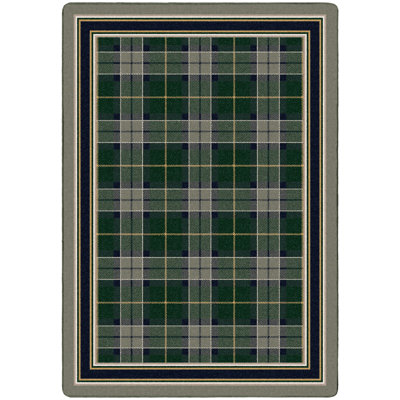 Tapis tartan sauge à motif écossais Alminus Signature