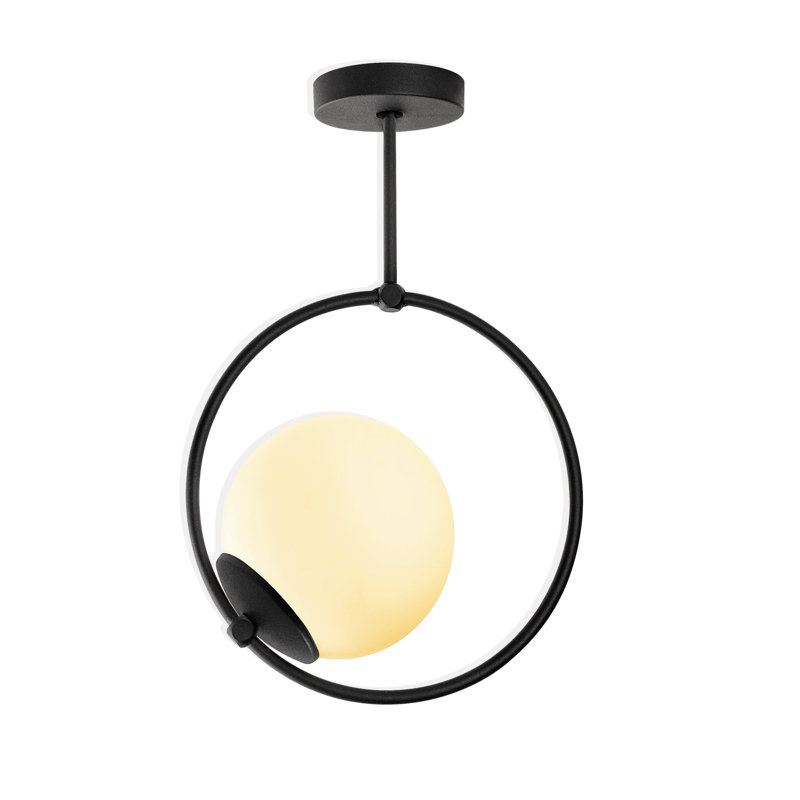 Metal Body Globe Semi Flush Mount