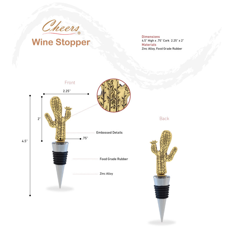 Ouvre-bouteille en métal Cheers cactus