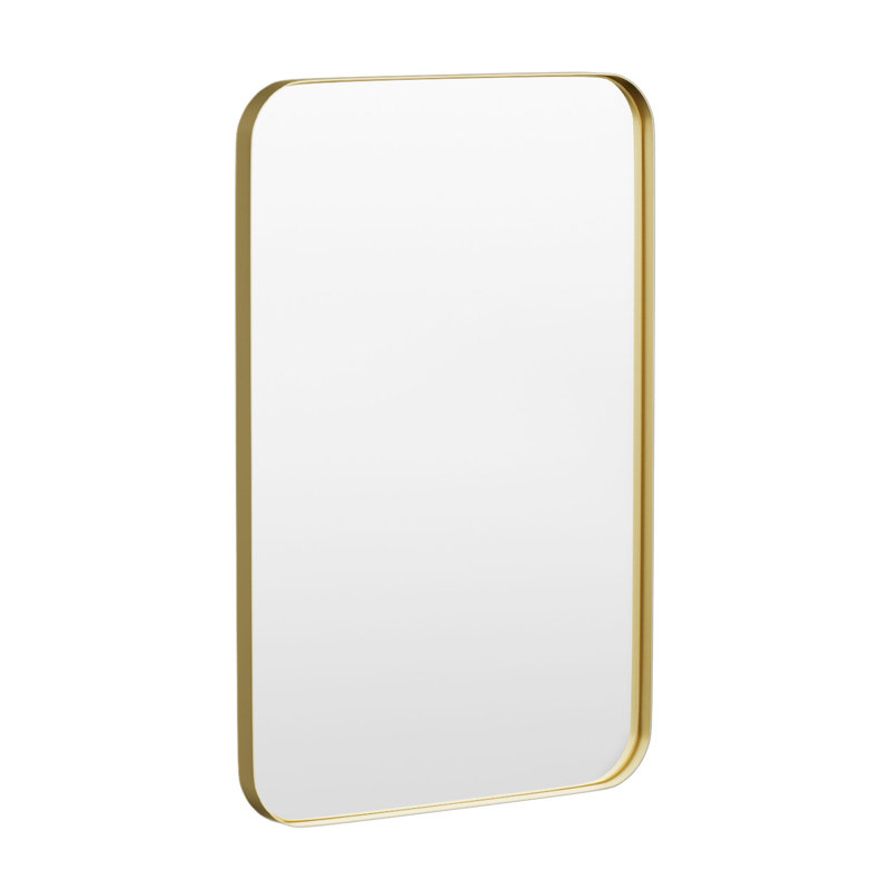 Miroir de salle de bain mural Cozy Design, 36 po x 24 po, Or, Rectangle