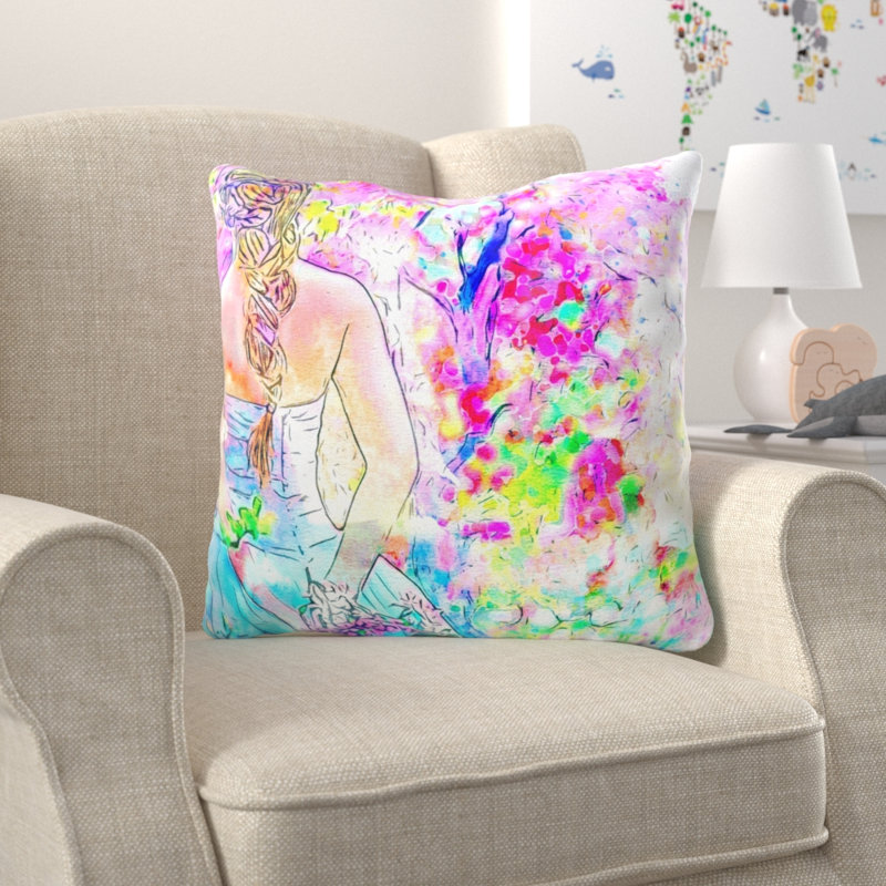 Coussin de fille fille Buskirk, Microsuède, Intérieur