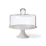 Lenox French Perle White Cake Plate With Dome