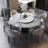 Round Rotatable Super Crystal Stone Dining Table-105310631