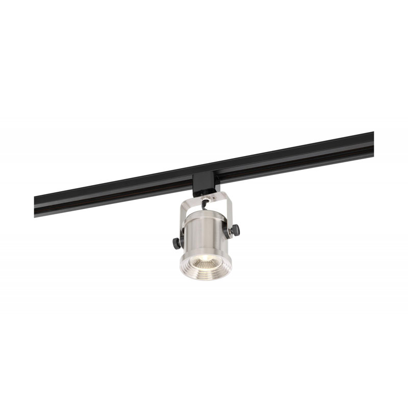 12 Watt LED 24 Degree Beam Angle Forged Track Head, Brushed Nickel