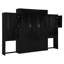 Grand lit escamotable avec bureau, coiffeuse et armoires - Lit mural multifonctionnel peu encombrant, espresso-118661964