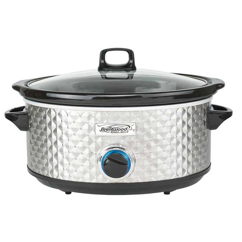 Brentwoo 7 Qt. Slow Cooker, Silver