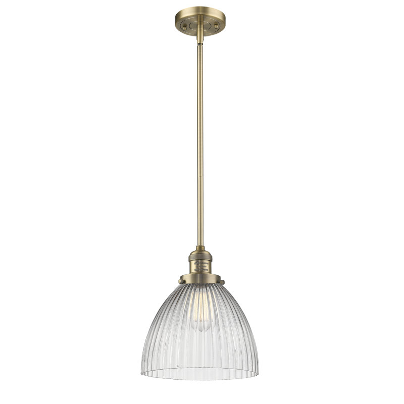 Montrose 1 - Light Single Pendant, Brushed Brass, 6 Watt Vinage LED Bulb