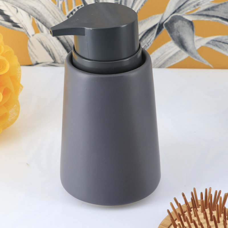 Smooth Bathroom Hand Soap Dispenser 14 fl oz, Gray