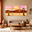 «Cactus Desert Sunset», ensemble de 3 reproductions d'art sur toile-1013696635