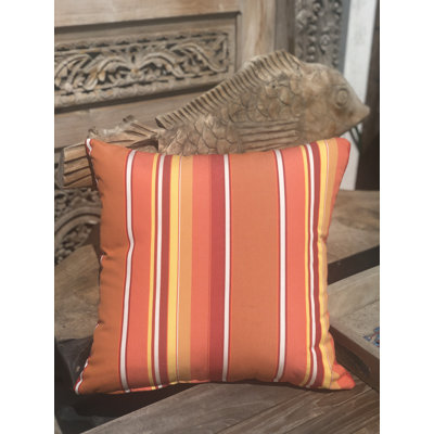 Striped Sunbrella® Outdoor Reversible Throw Pillow