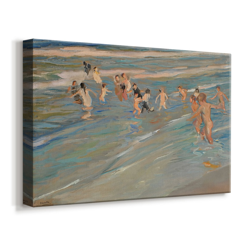 Courir le long de la plage (Corriendo por la playa) - Jooa Sorolla - Toile tendue avec châssis - 1908, 12x18