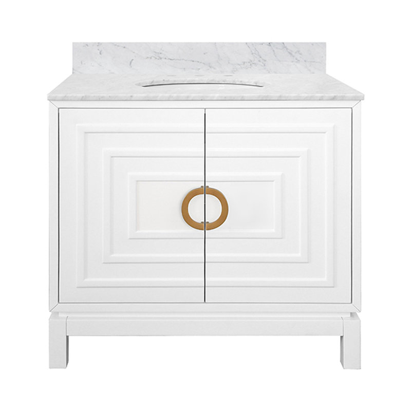 Bixby 36.5'' Single Bathroom Vanity with Marble Top