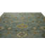 Tapis transitionnel bleu en laine noué à la main 12 x 14 pi 9 po Oushak