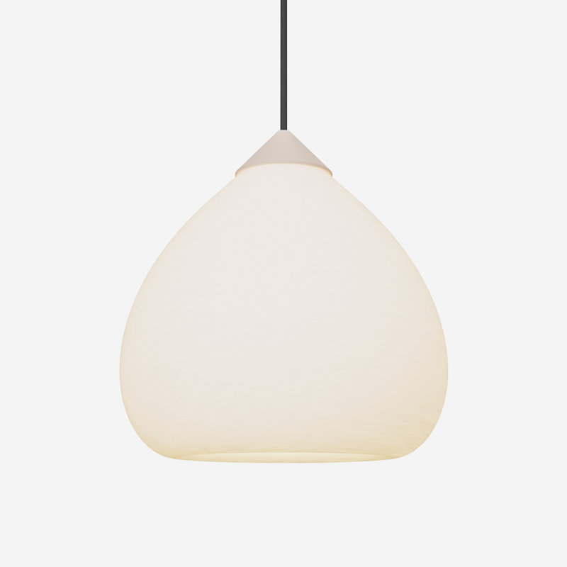 Gulp Pendant Light, 14.6" H x 9.45" W x 9.84" D, Black, Blossompink