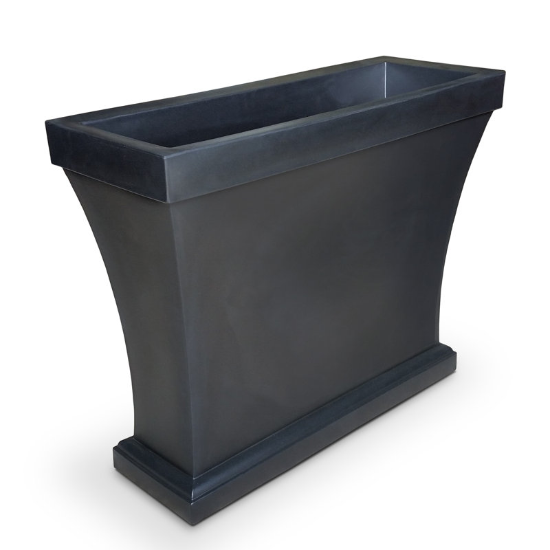 Bordeaux Black Polyethylene Trough Planter for Outdoor and Indoor Use