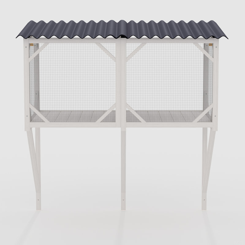 Catio, boîte de fenêtre pour animaux domestiques, Blanc antique