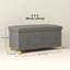 Storage Ottoman Bench, Velvet Upholstered Foldable Ottoman Footrest