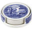 Spode Blue Italian Ceramic Coaster St W/Hldr
