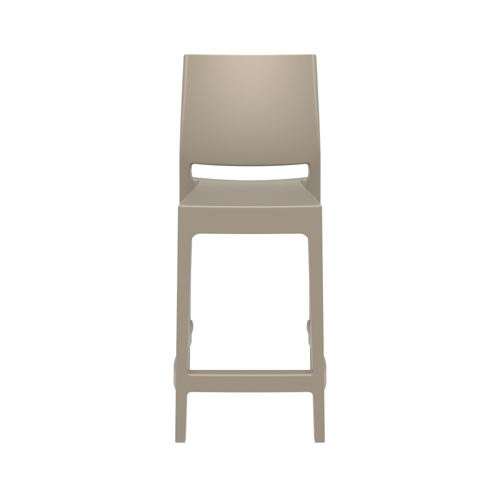 Adrienne Outdoor Bar Stool, Taupe, 25.5"