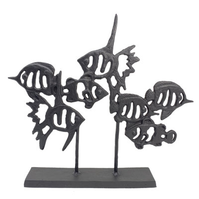 ANGEL FISH SHOAL Iron Ornament 33cm