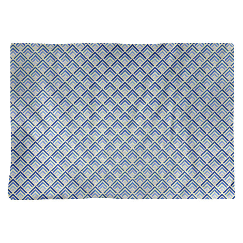Katelyn Elizabeth Cotton Geometric Rectangle Placemat, Yellow/Blue