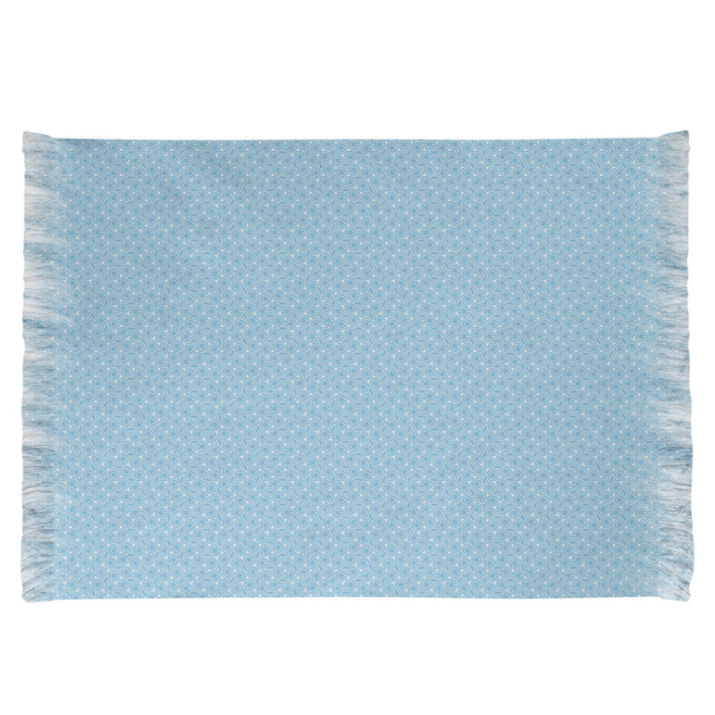 Tapis de zone bleue hexagonale classique en treillis Mcguigan, Oui