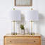 Ensemble de lampes de table en métal et verre 23,25 "Quinita Modern Glam MCM (avec USB) - Funky Modern-169415443