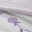 Ensemble de couette 6 pièces en microfibre brodée à motifs floraux violet, taille grand lit/queen