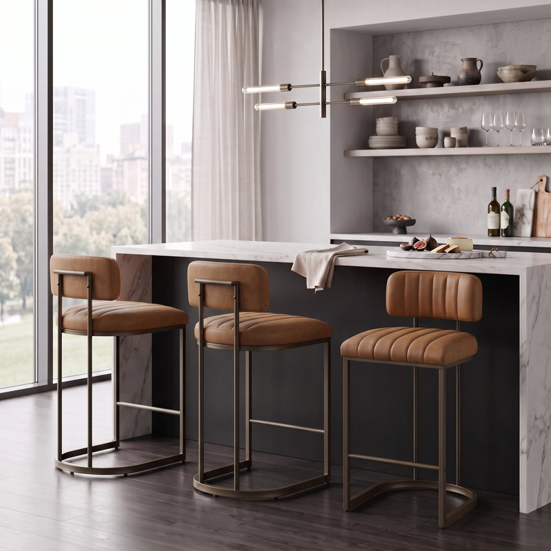 Tabouret de bar moderne 35 po, Brown