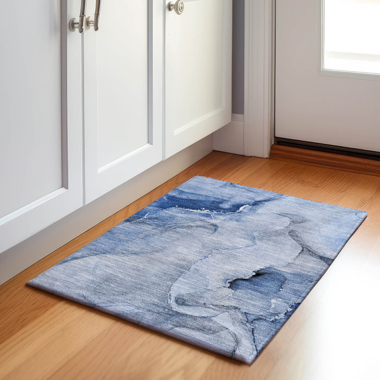Premium Machine Washable Cerrito AMF521 Blue Rug