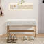 Banc de rangement en tissu