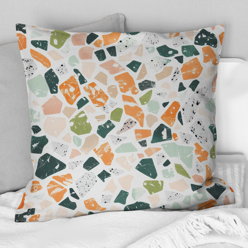 Coussin Piles Green Tiles II - Tiles, H 18 po x l 18 po