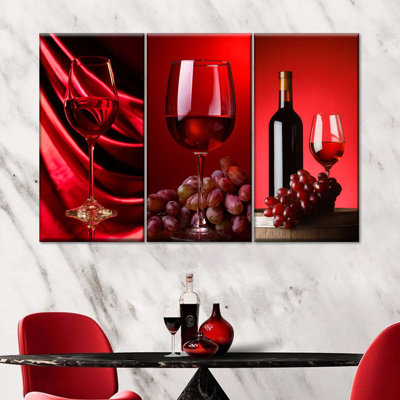 " Sparkling Red Wine " 3 - Pieces