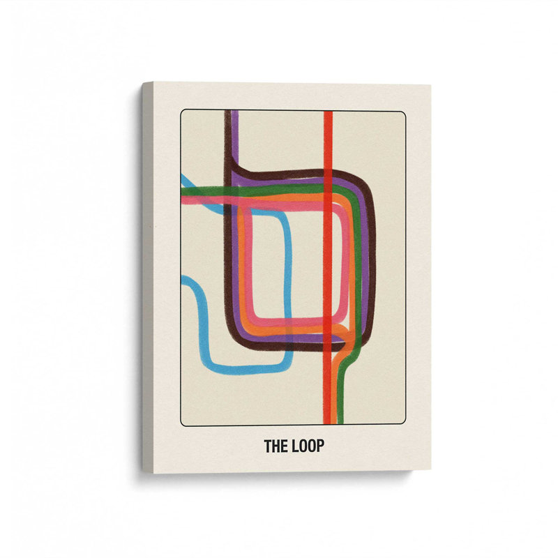 «Chicago Transit The Loop» par Deny Designs, reproduction d'art, Toile tendue, 48 po x 36 po, Toile tendue