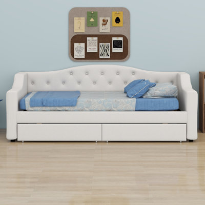 Upholstered Daybed With LED Belt And 2 Drawers by Latitude Run