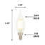 Ampoule DEL à intensité variable CA11 E12 / candélabre 60 watts-94847948