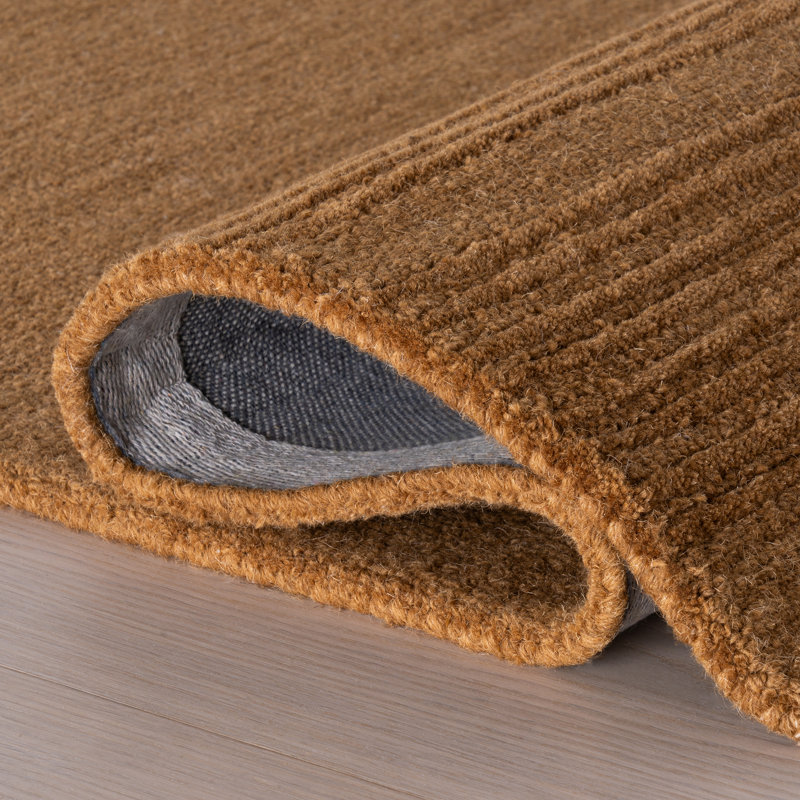 Cotina Modern Bordered Handmade Wool Rug, Rectangle 8'6" x 11'6"