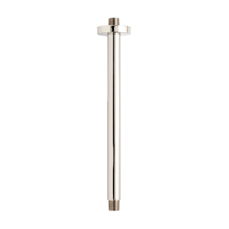 12" Round Ceiling-Mount Shower Arm, Polished Nickel