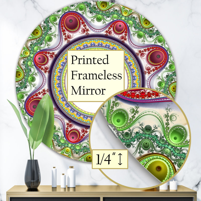 Miroir mural Circles and Curves II, H 31,5 po x l po