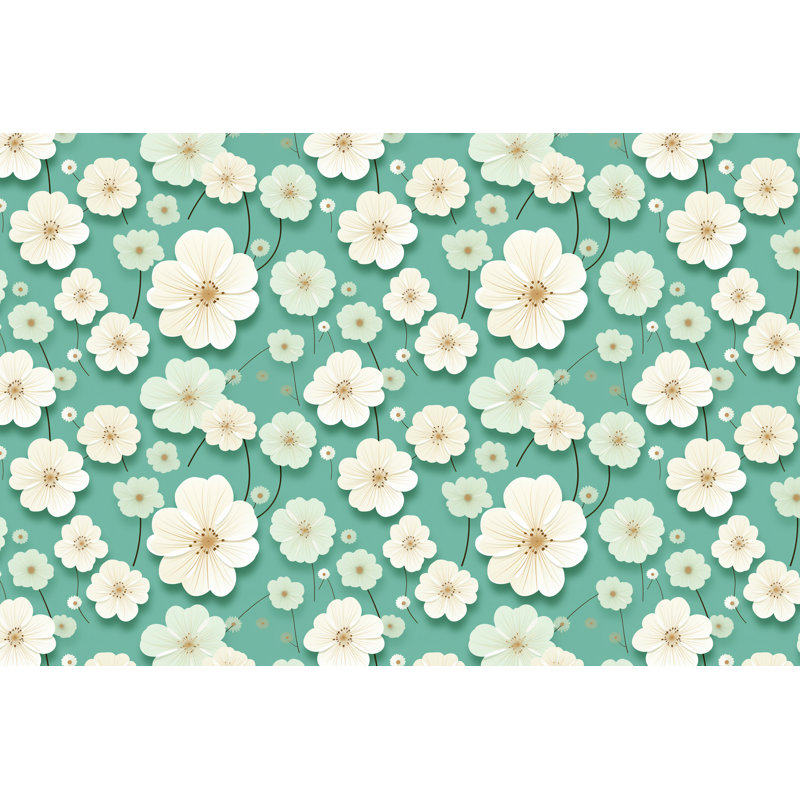 Polyester Floral Comforter, Twin Comforter, Green