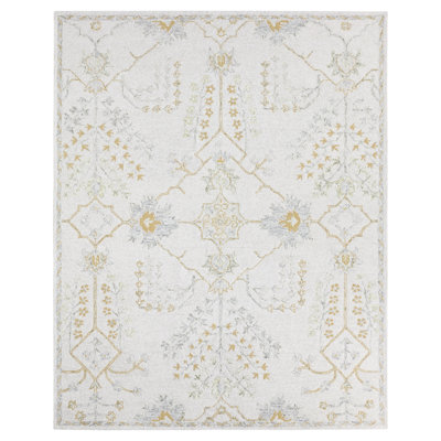 Jaipur Living Zenayah PRO12 Tufted Medallion Ivory/Yellow Area Rug (8'6inX11'6in)