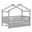Lit en bois avec couchette-1076371915
