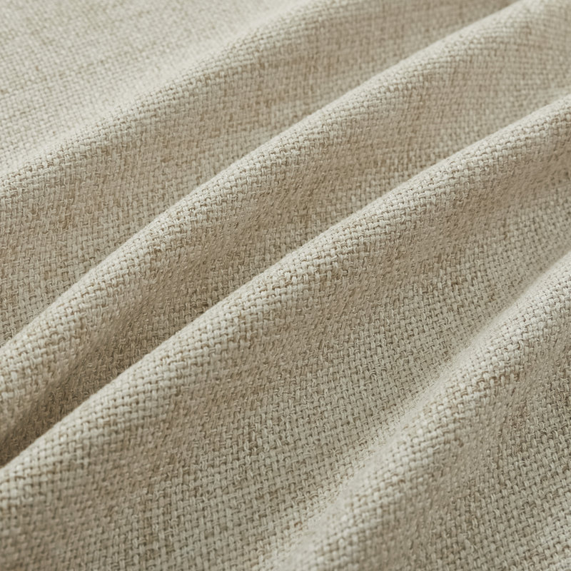 Draycott Faux Linen Semi-Sheer Curtain Pair, 52" W x 84" L, Linen