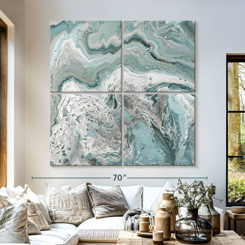 Avery Deep Teal Sea, 57" H x 57" W